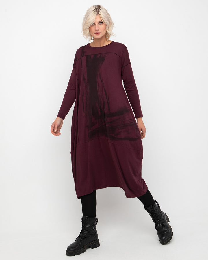Ozai N Ku Elixir Tee Dress, Burgundy