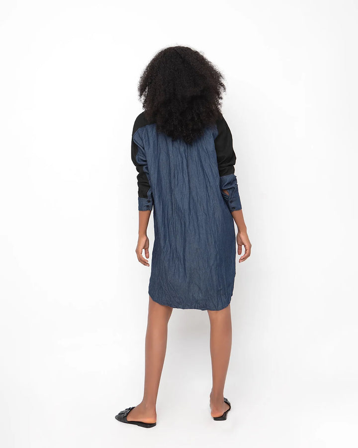 Ozai N Ku Patch Shirt Dress, Denim