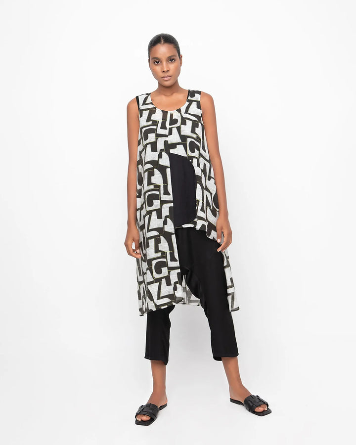Ozai N Ku Glyph Tunic Top, Puzzle