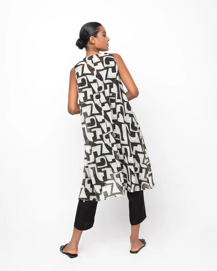 Ozai N Ku Glyph Tunic Top, Puzzle