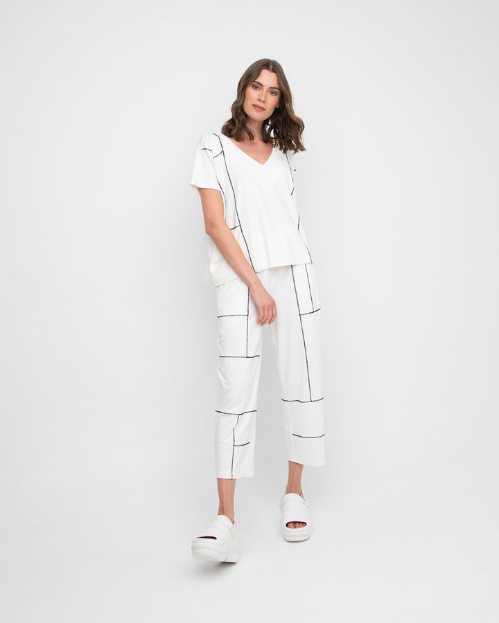 Ozai N Ku Lines Tee, White