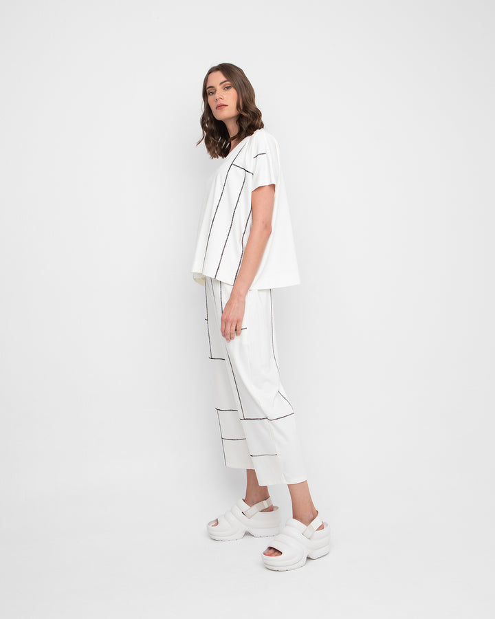 Ozai N Ku Lines Tee, White