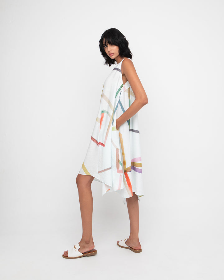 Ozai N Ku Sticks Dress, Trip White