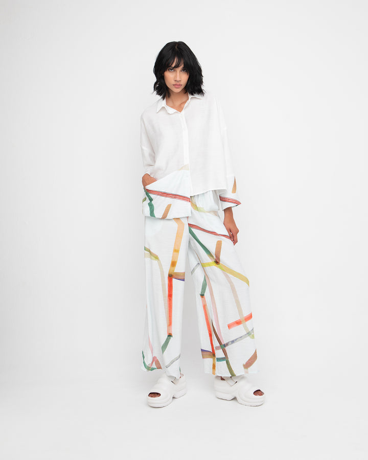 Ozai N Ku Lounge Pants, Trip White