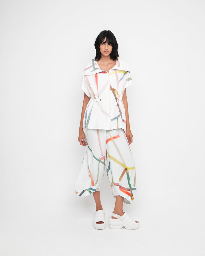 Ozai N Ku Cinch Top, Trip White