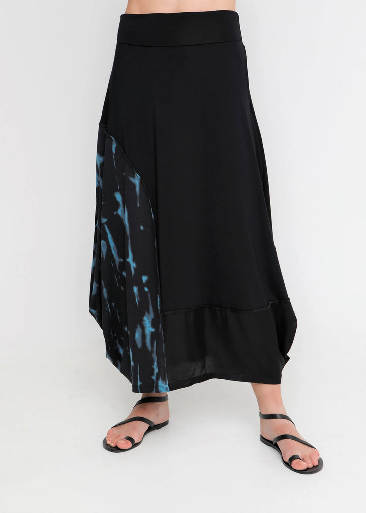 Ozai N Ku Storm Maxi Skirt, Black/turquoise