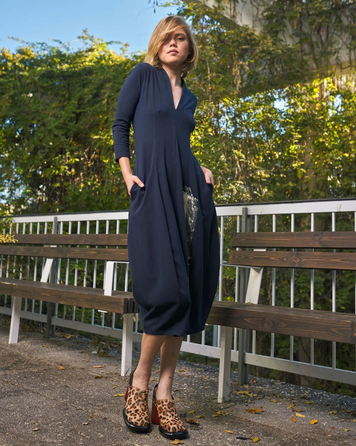 Laurel Cocoon Dress, Navy
