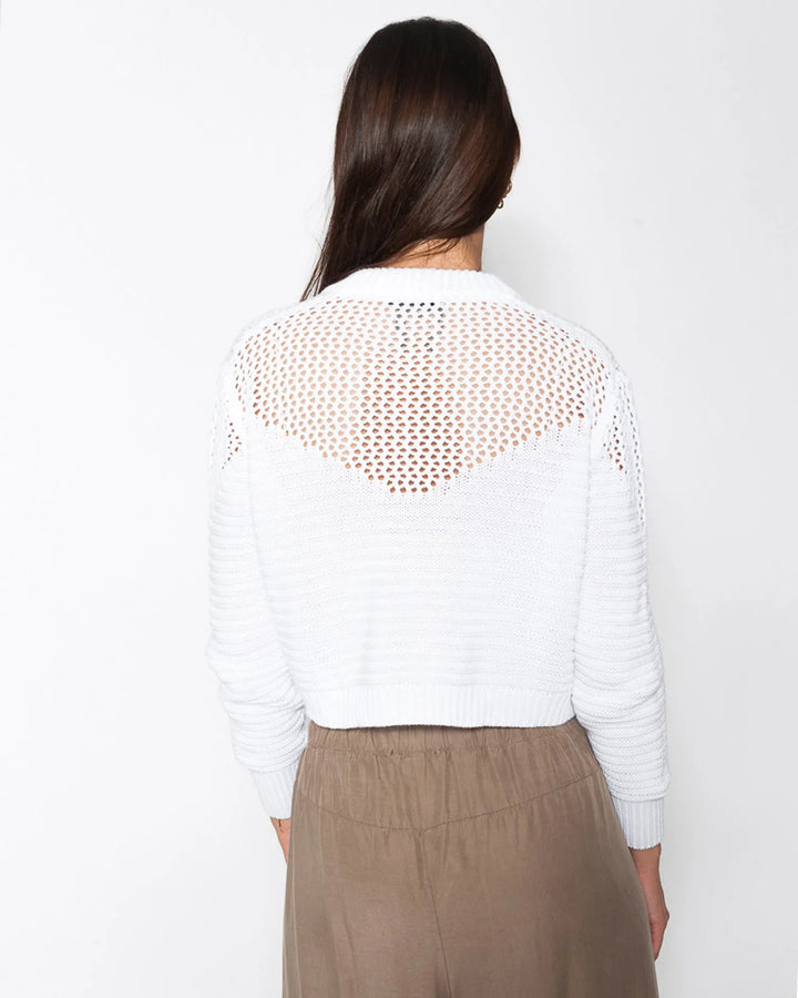 Blueberry Gabriella Cotton Bolero,  White