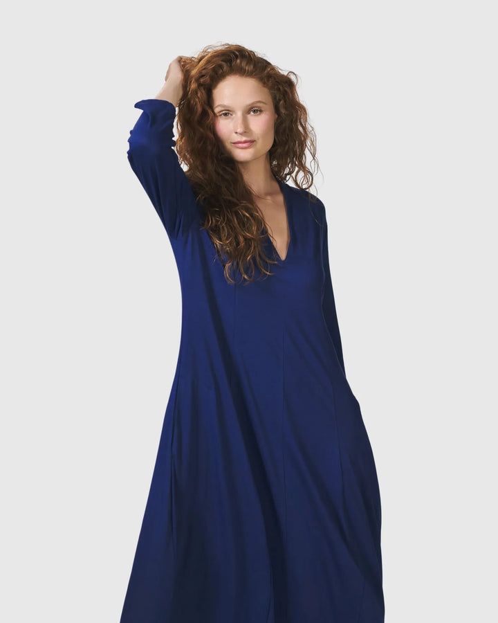 Essential Cocoon Dress, Royal Blue