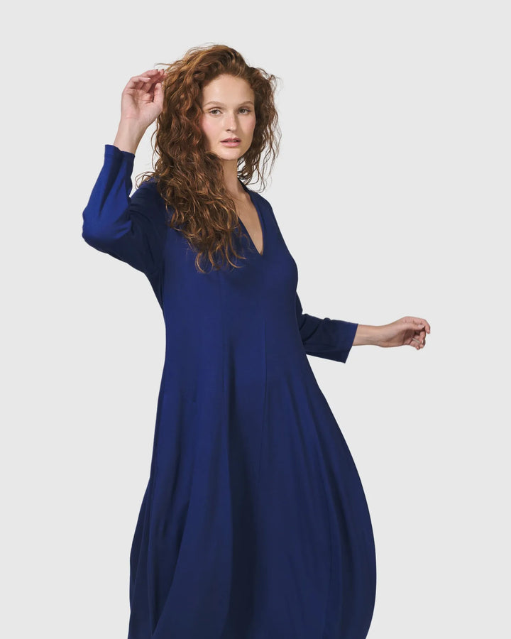 Essential Cocoon Dress, Royal Blue