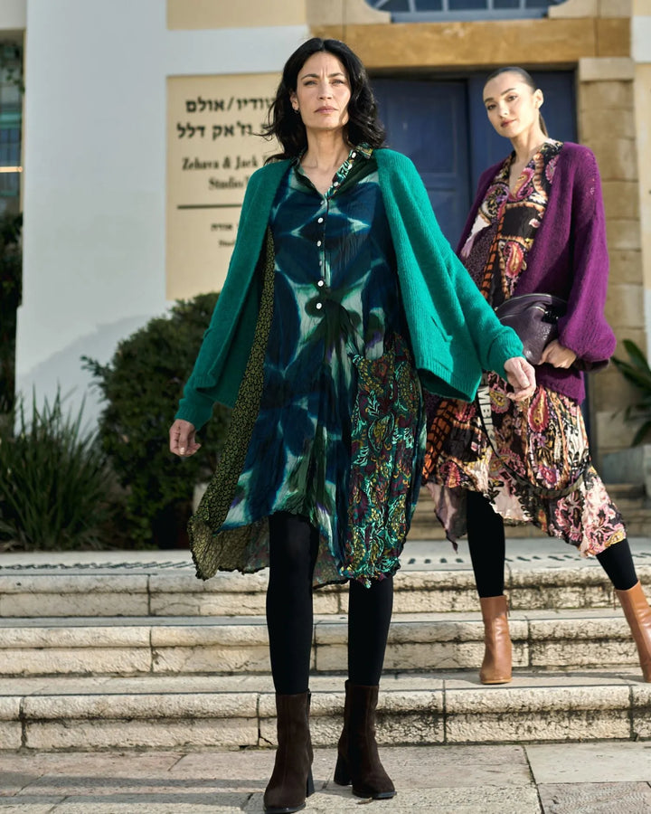 Diana Cropped Cardigan, Turquoise