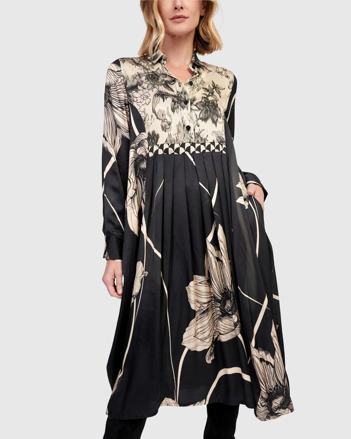 Filigree Babydoll Shirtdress, Mix
