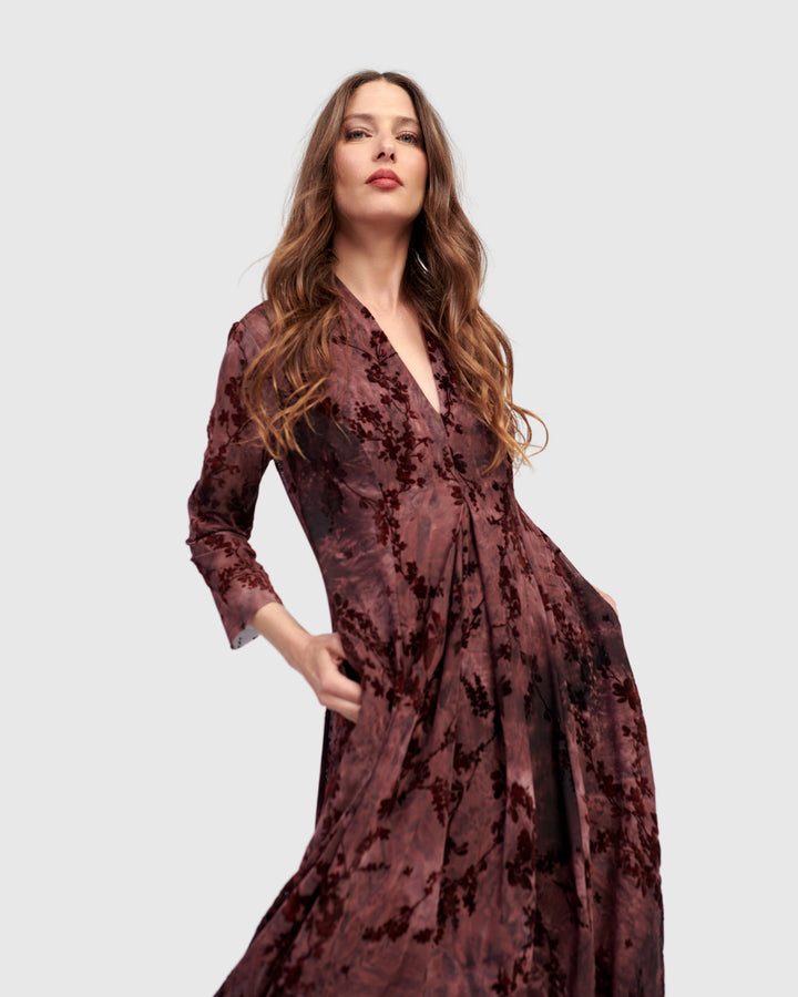 Barbra Cocoon Dress, Wine