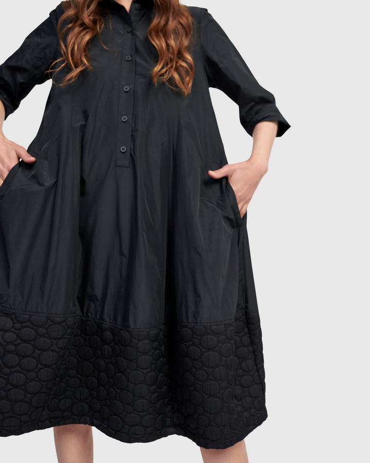 Christine Shirt Dress, Black