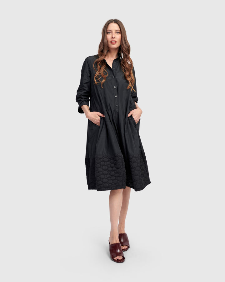 Christine Shirt Dress, Black