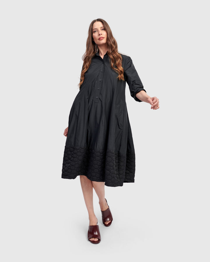 Christine Shirt Dress, Black