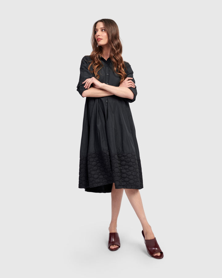 Christine Shirt Dress, Black