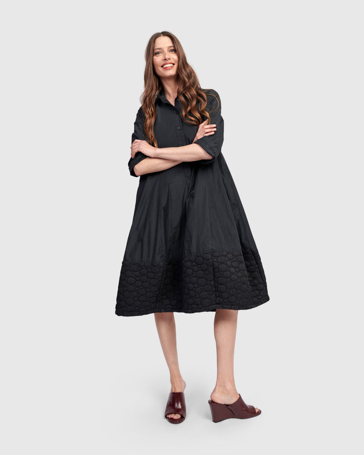 Christine Shirt Dress, Black