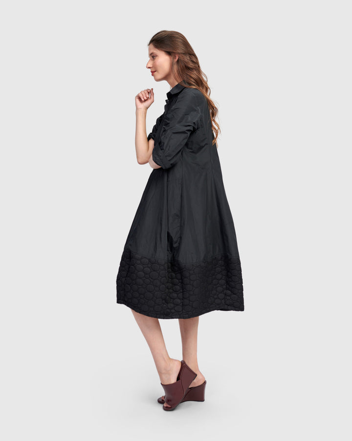 Christine Shirt Dress, Black