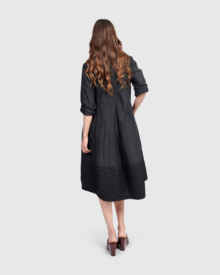 Christine Shirt Dress, Black