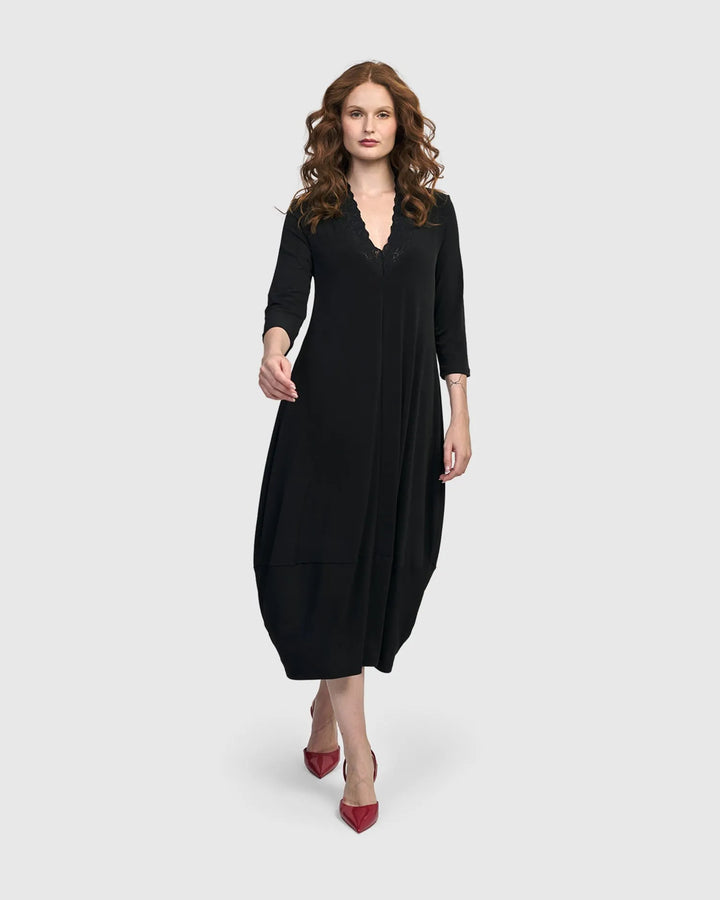 Villanelle Cocoon Dress, Black