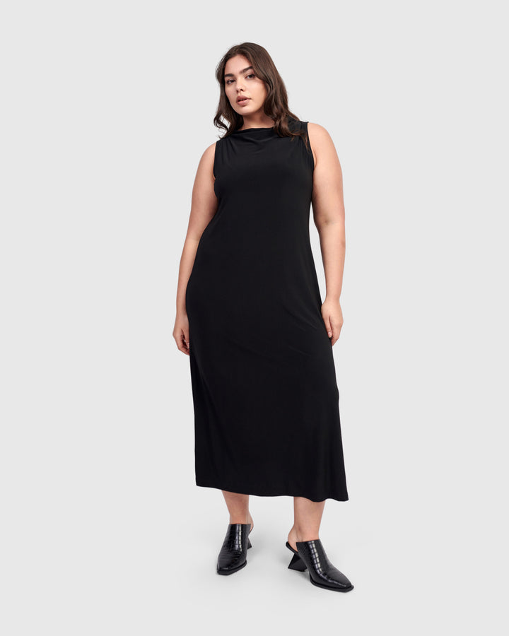 Essential Column Dress, Black
