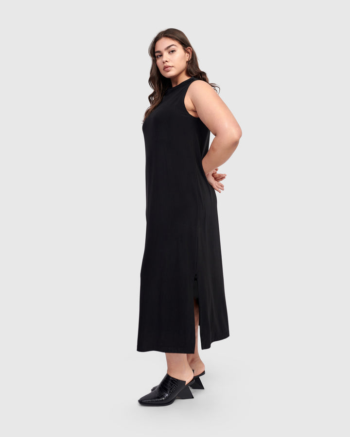 Essential Column Dress, Black
