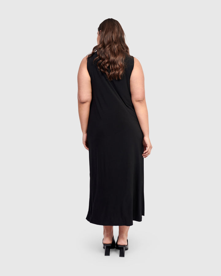 Essential Column Dress, Black