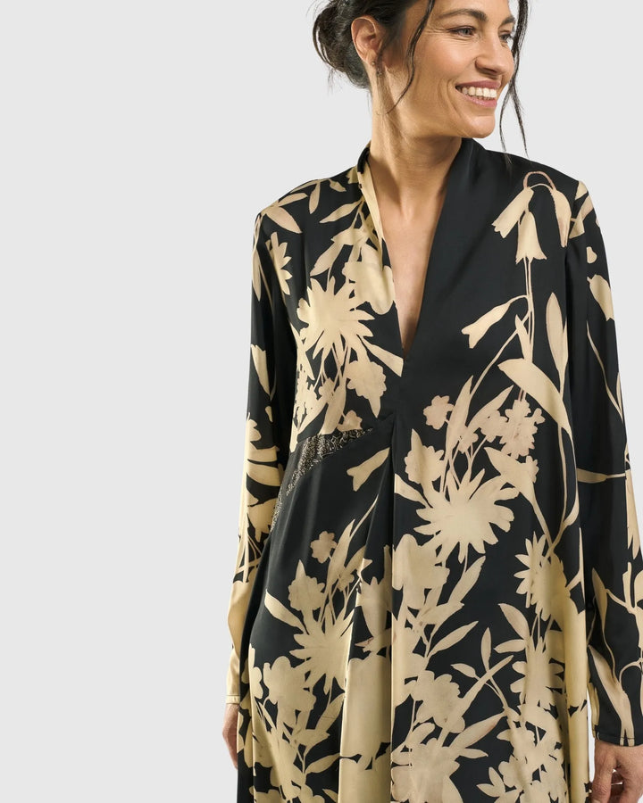 Gaia A-Line Trapeze Dress, Floral