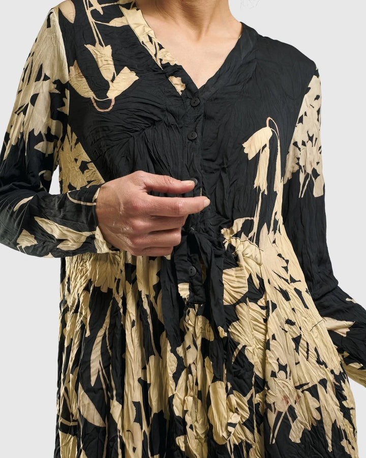 Rosemary Crinkle Tie Dress, Floral