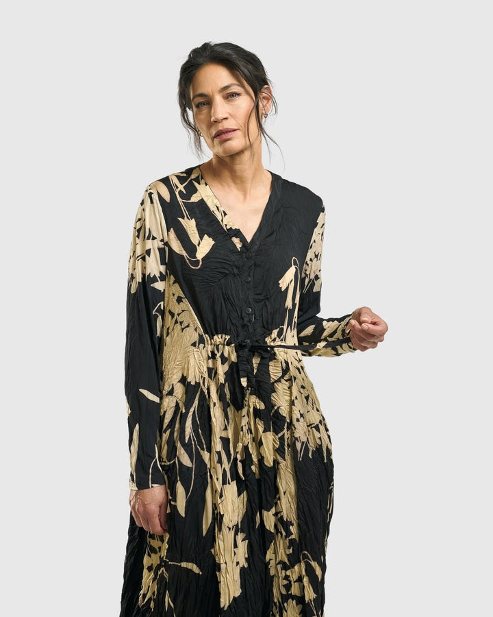 Rosemary Crinkle Tie Dress, Floral