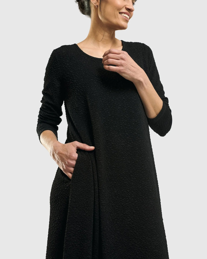 Sabrina A-Line Dress, Black