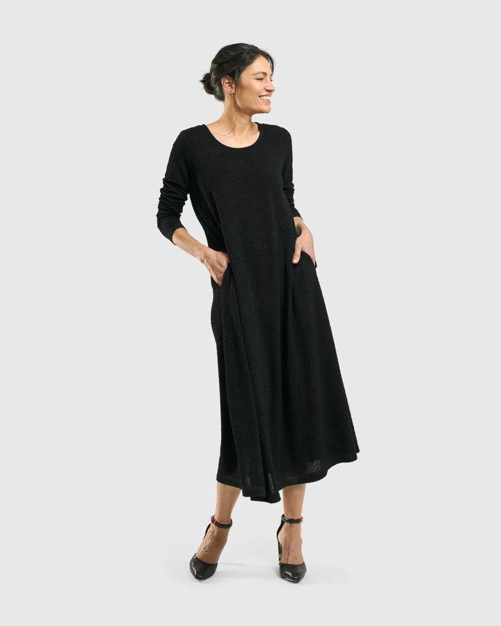 Sabrina A-Line Dress, Black