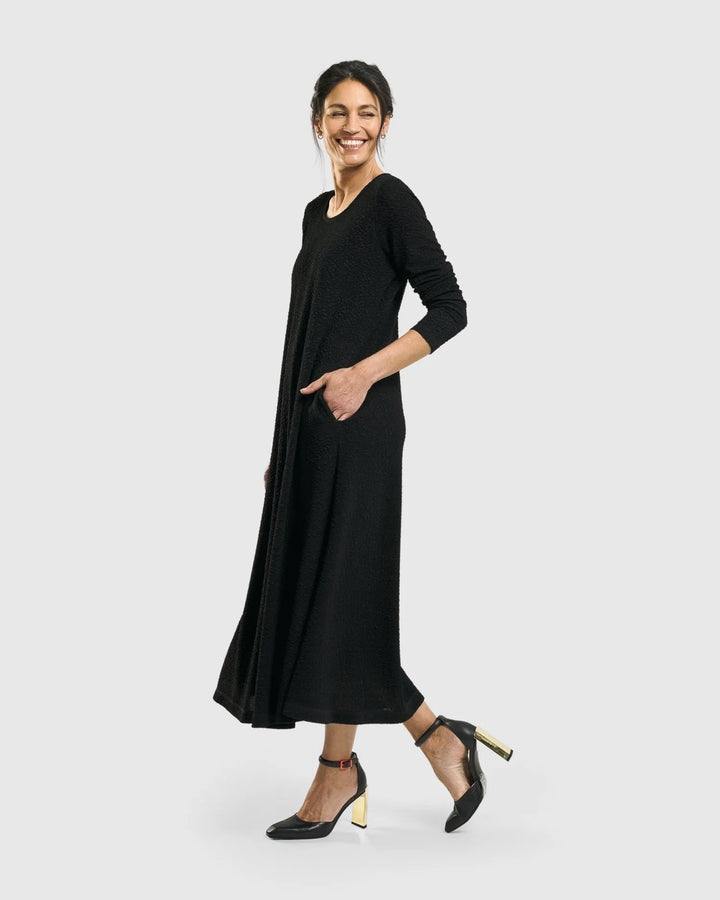 Sabrina A-Line Dress, Black