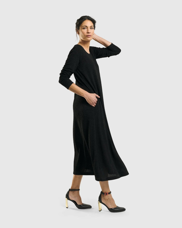 Sabrina A-Line Dress, Black