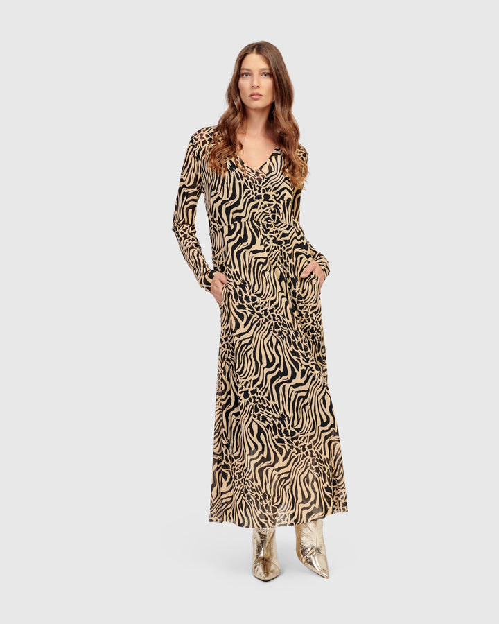 Derby Maxi Dress, Zebra