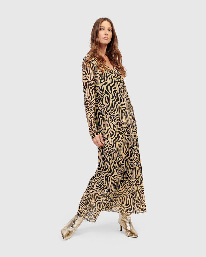 Derby Maxi Dress, Zebra