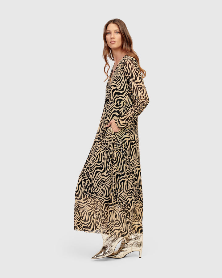 Derby Maxi Dress, Zebra