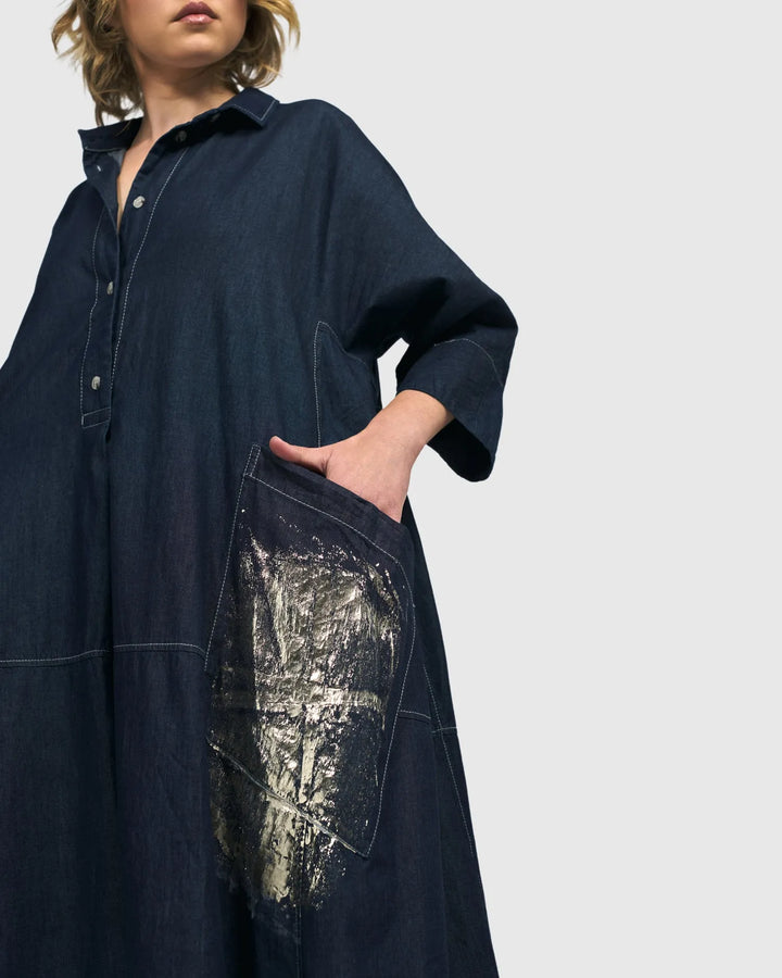 Tacoma Trapeze Dress, Denim