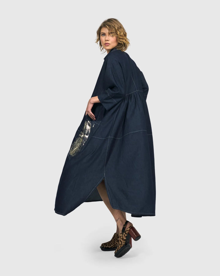 Tacoma Trapeze Dress, Denim