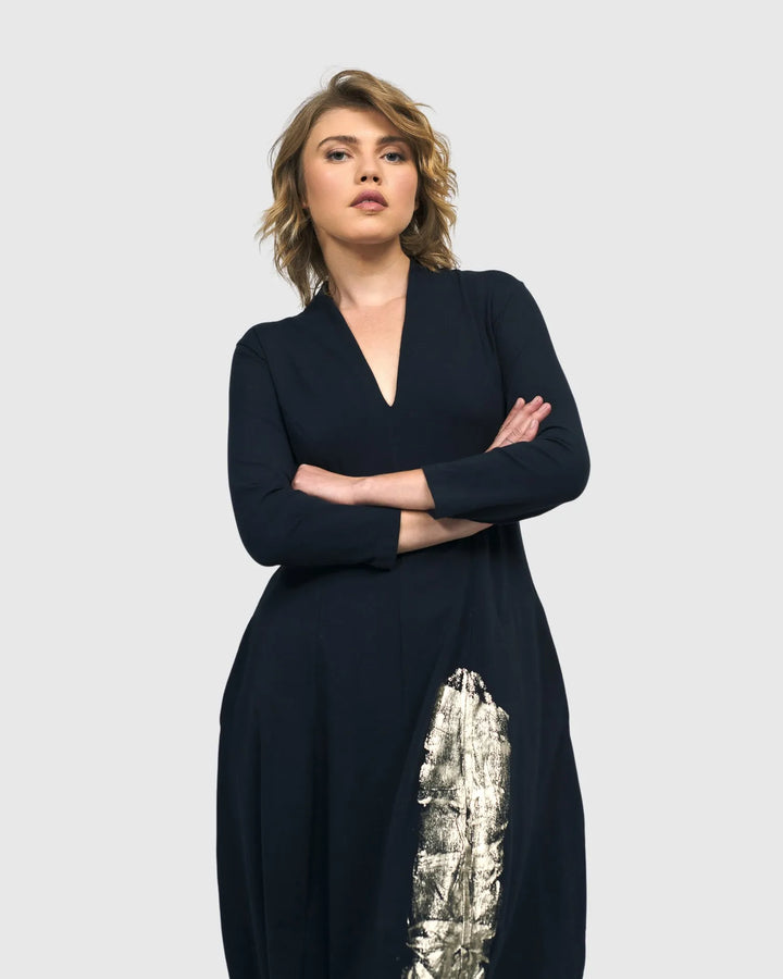 Laurel Cocoon Dress, Navy