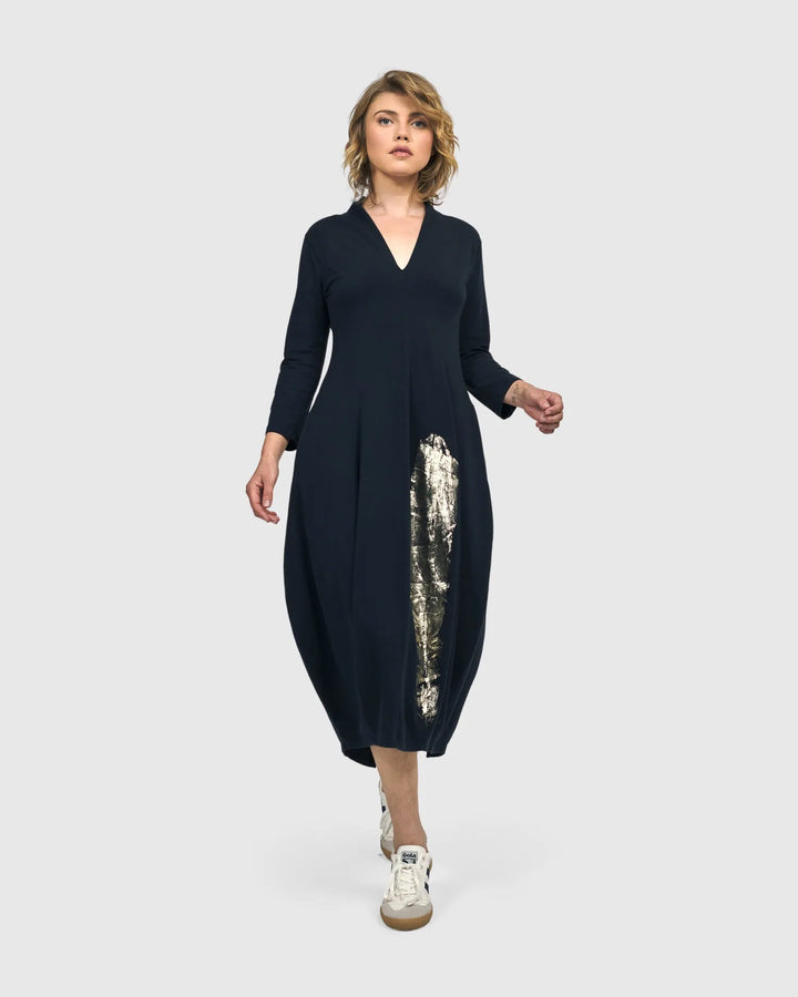 Laurel Cocoon Dress, Navy