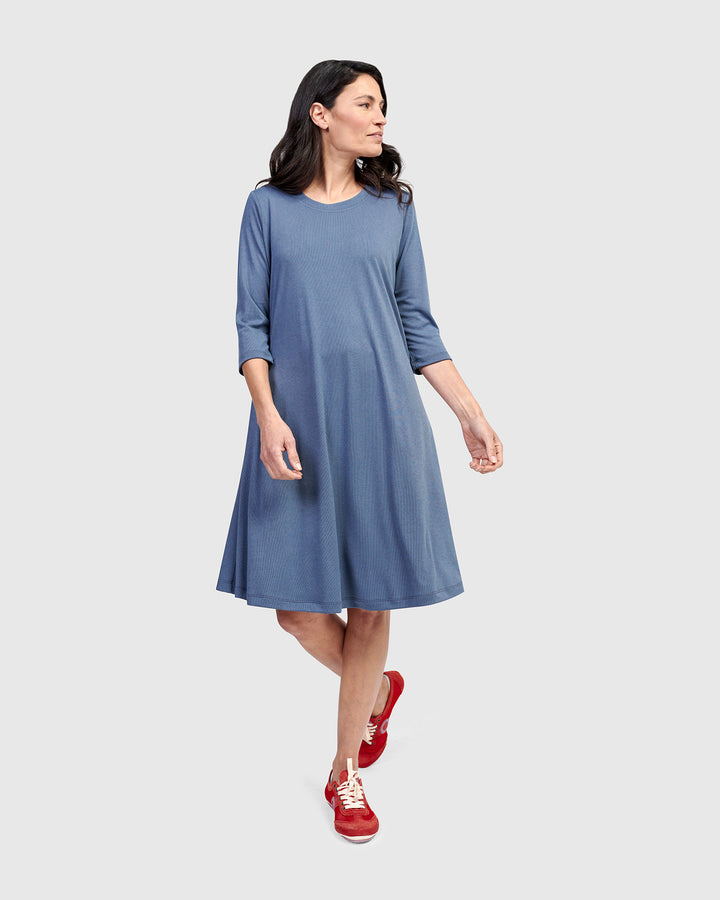Essential Relaxed Dress, Blue Mist