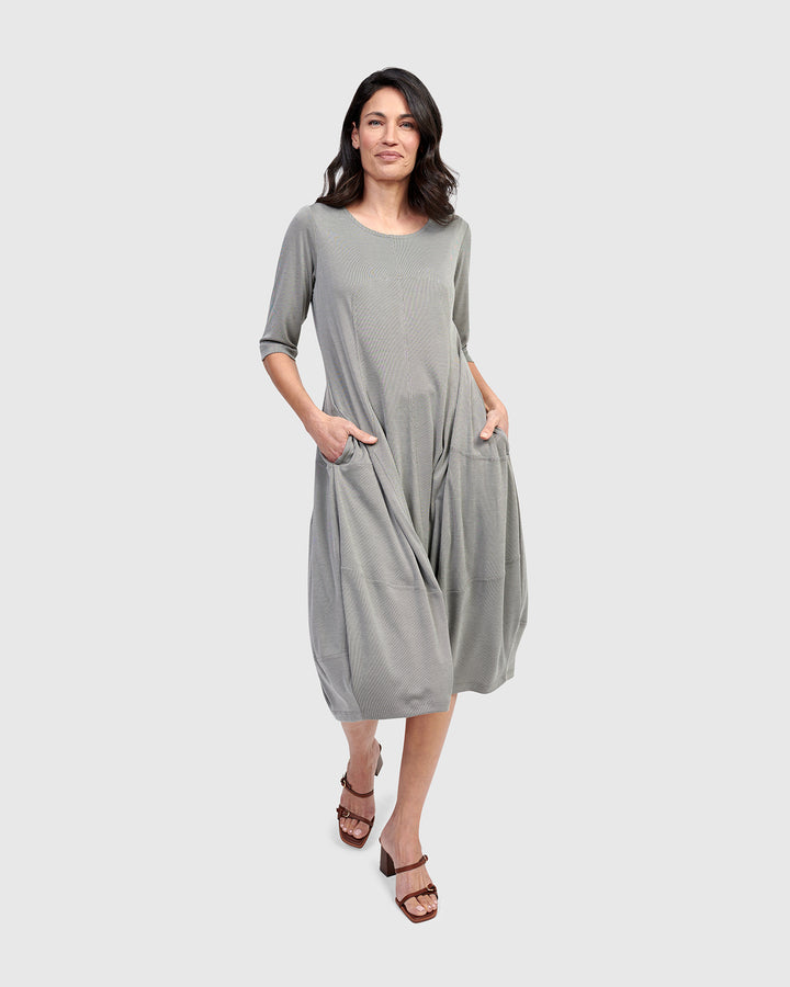 Essential Crew Cocoon Dress, Saladine