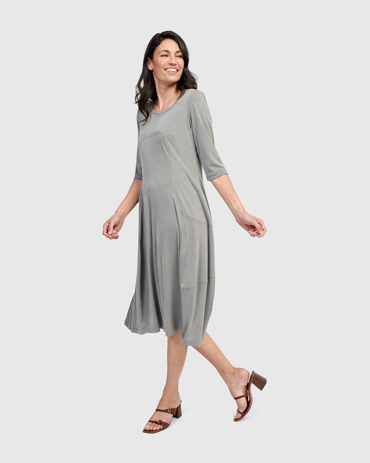 Essential Crew Cocoon Dress, Saladine