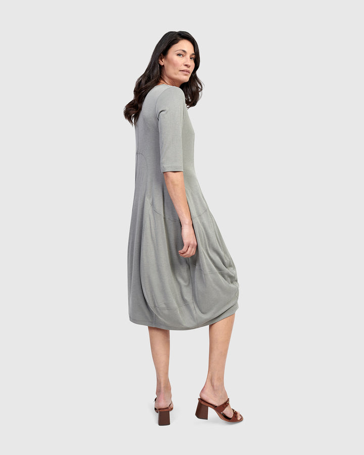 Essential Crew Cocoon Dress, Saladine
