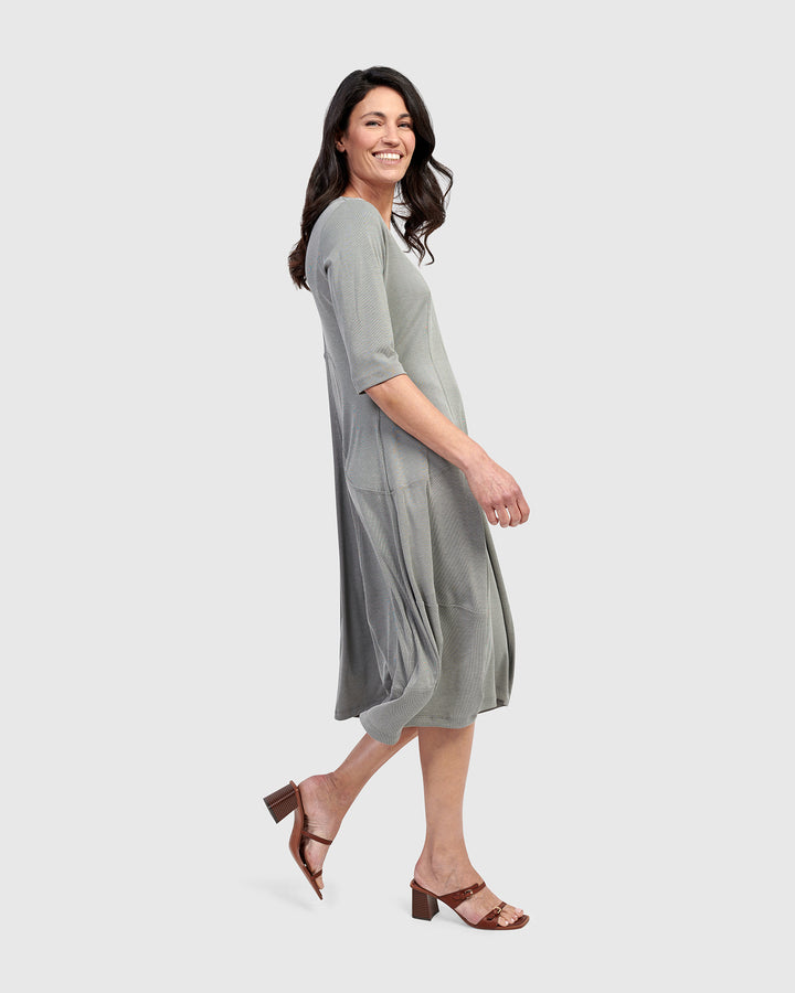 Essential Crew Cocoon Dress, Saladine
