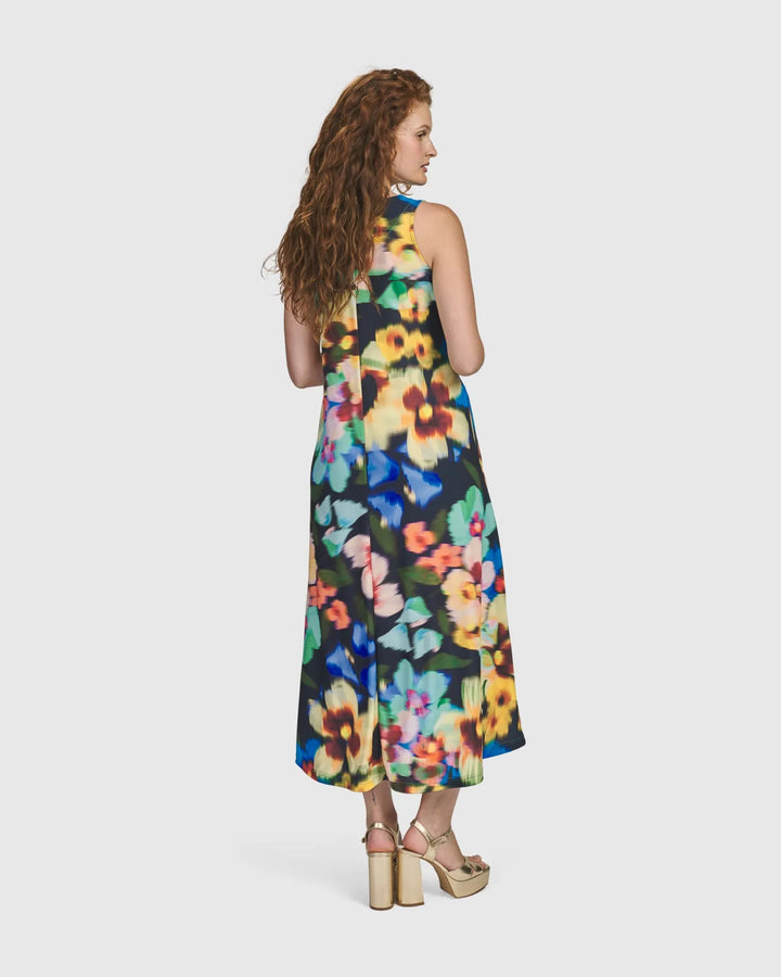 Forget-Me-Not Sleeveless Maxi Dress, Garden