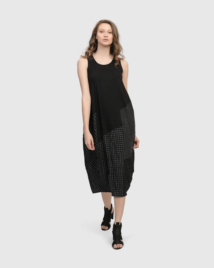 Hestia Sleeveless Cocoon Dress, Mix