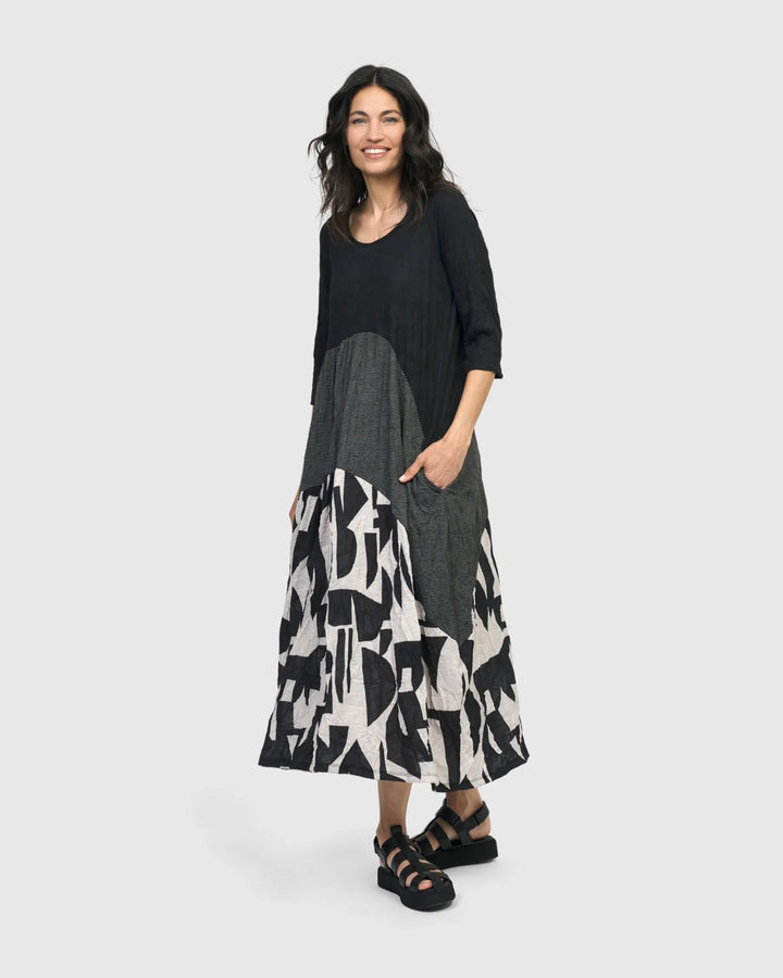 Inkjet Maxi Dress, Mono